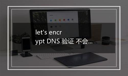 let's encrypt DNS 验证 不会添加txt信息
