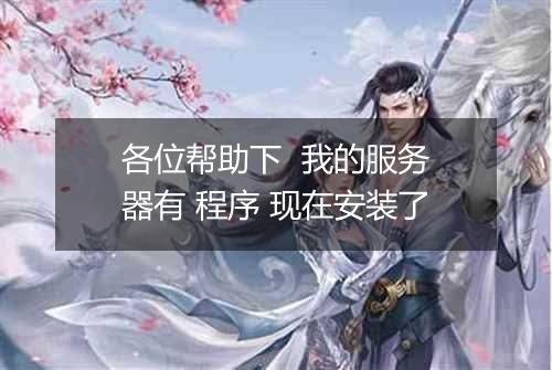 各位帮助下 我的服务器有 程序 现在安装了