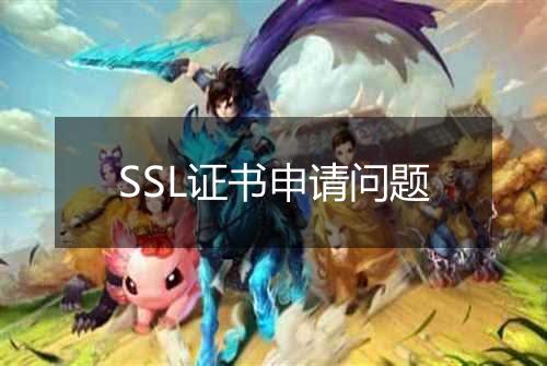 SSL证书申请问题