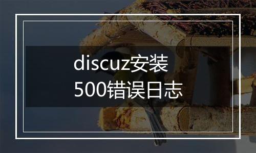 discuz安装500错误日志
