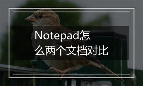 Notepad怎么两个文档对比