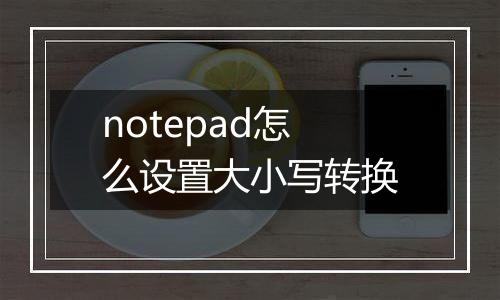 notepad怎么设置大小写转换