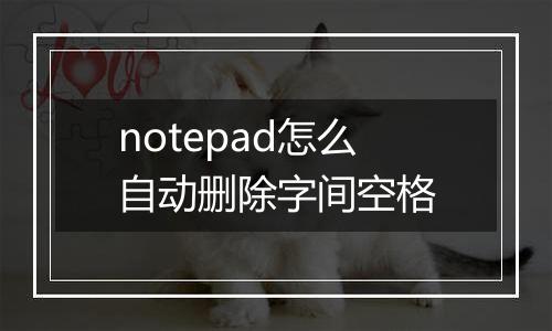 notepad怎么自动删除字间空格
