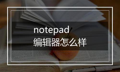 notepad编辑器怎么样