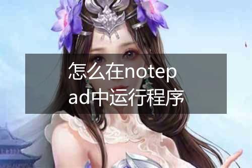 怎么在notepad中运行程序