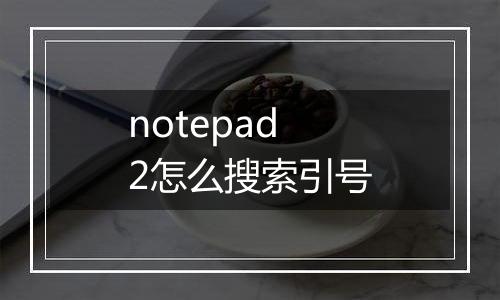notepad2怎么搜索引号