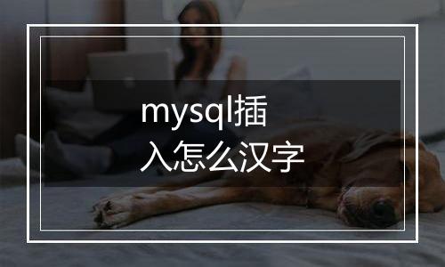 mysql插入怎么汉字