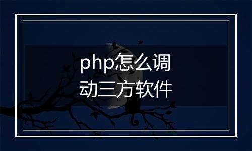 php怎么调动三方软件
