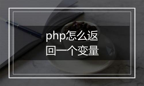 php怎么返回一个变量