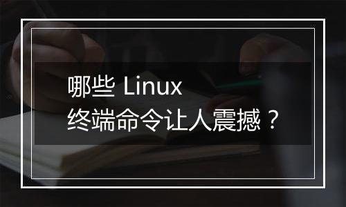 哪些 Linux 终端命令让人震撼?