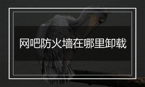 网吧防火墙在哪里卸载