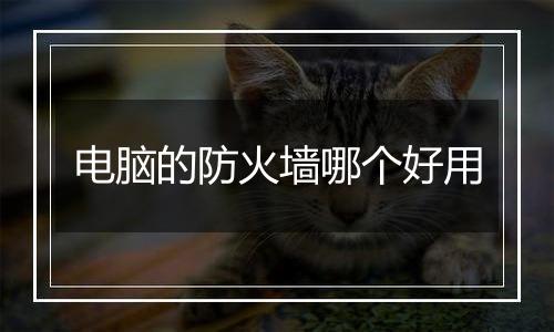 电脑的防火墙哪个好用