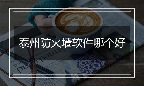 泰州防火墙软件哪个好