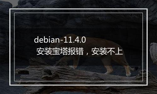 debian-11.4.0 安装宝塔报错，安装不上