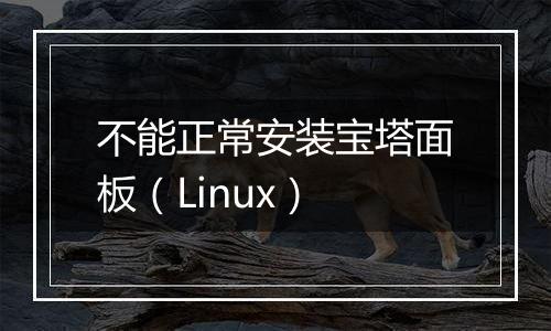 不能正常安装宝塔面板（Linux）