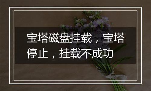 宝塔磁盘挂载,宝塔停止,挂载不成功