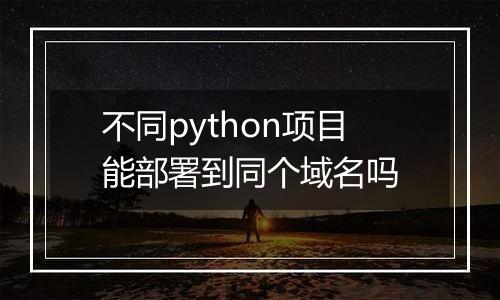 不同python项目能部署到同个域名吗