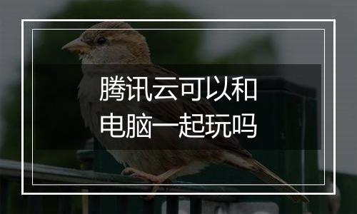 腾讯云可以和电脑一起玩吗