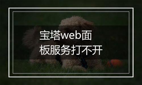 宝塔web面板服务打不开