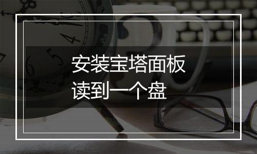 安装宝塔面板读到一个盘