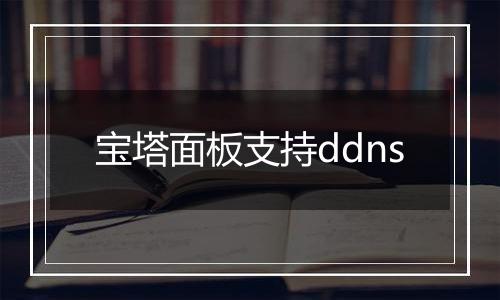 宝塔面板支持ddns
