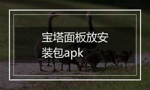 宝塔面板放安装包apk