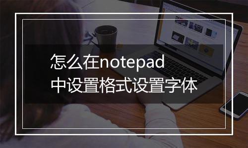 怎么在notepad中设置格式设置字体