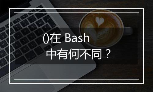 ()在 Bash 中有何不同？