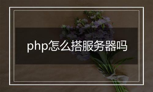 php怎么搭服务器吗