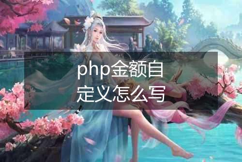 php金额自定义怎么写