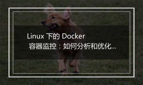 Linux 下的 Docker 容器监控：如何分析和优化容器的运行效率？