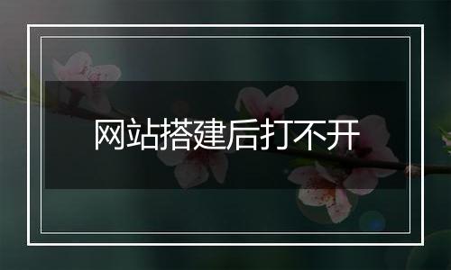网站搭建后打不开