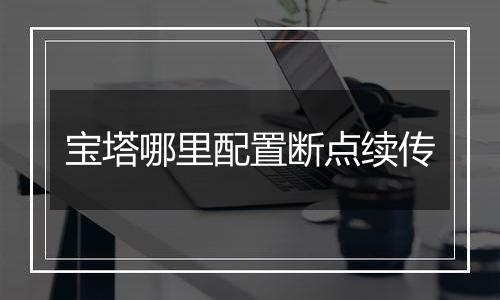 宝塔哪里配置断点续传
