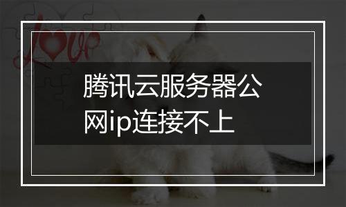 腾讯云服务器公网ip连接不上