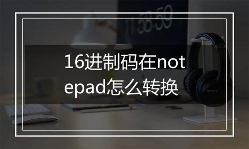 16进制码在notepad怎么转换