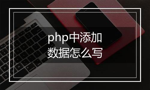 php中添加数据怎么写