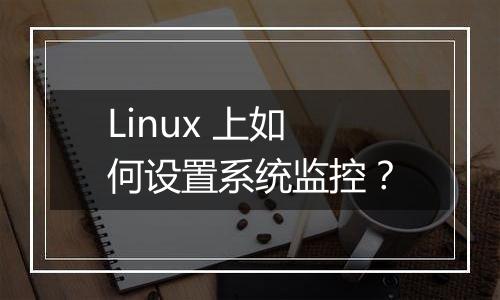 Linux 上如何设置系统监控?