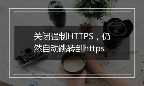 关闭强制HTTPS,仍然自动跳转到https