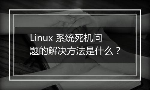 Linux 系统死机问题的解决方法是什么?