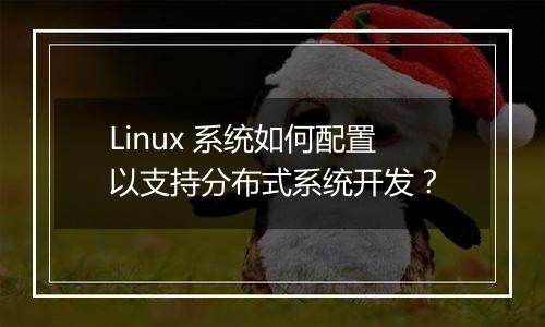 Linux 系统如何配置以支持分布式系统开发?
