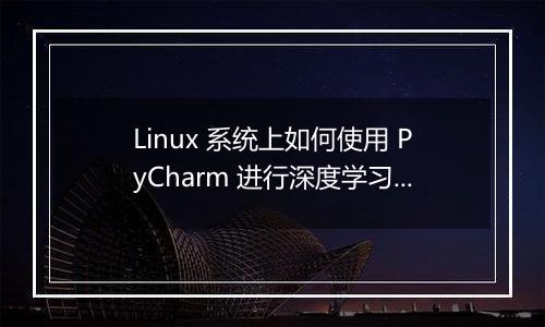 Linux 系统上如何使用 PyCharm 进行深度学习?