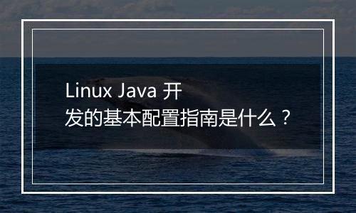 Linux Java 开发的基本配置指南是什么?