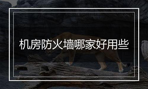 机房防火墙哪家好用些