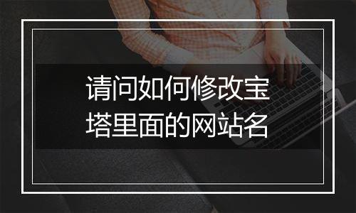请问如何修改宝塔里面的网站名