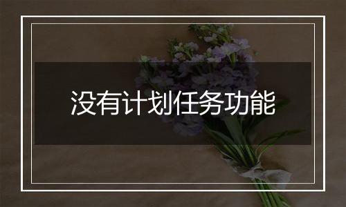 没有计划任务功能