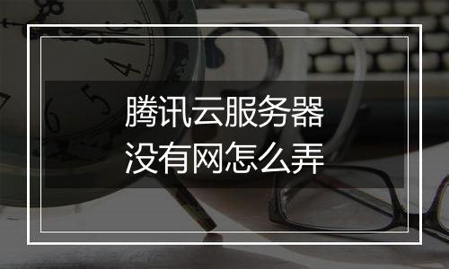 腾讯云服务器没有网怎么弄
