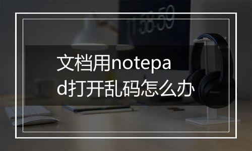 文档用notepad打开乱码怎么办