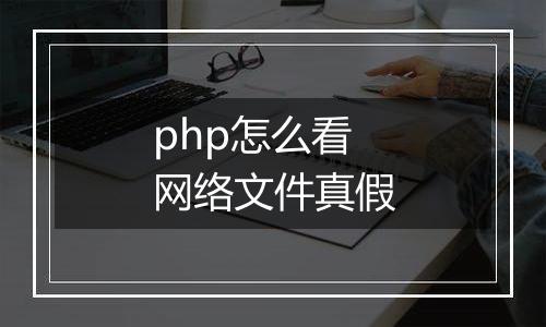 php怎么看网络文件真假
