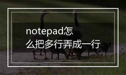 notepad怎么把多行弄成一行