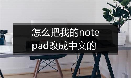 怎么把我的notepad改成中文的